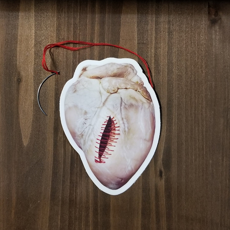 Stitched Heart Vinyl Sticker